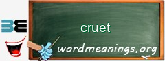 WordMeaning blackboard for cruet